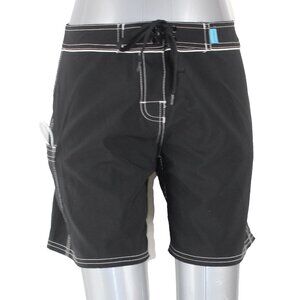 Mysterioso Sz 6 x 7  Black White Tie Pocket 100% Polyester Swim Suit Shorts